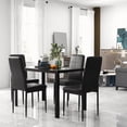 thumbnail image 2 of HOMCOM Ensemble de Table à Manger pour 4, Table de Cuisine Rectangulaire en Verre avec Chaises, 2 of 10