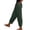 Army Green, variant on LOVZFMLL Women's Pants, Summer Fashion Solid Casual Elastic Waist Long Wide Leg Pants White, 2XL