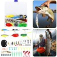 thumbnail image 2 of QJUHUNG Kit de Leurres de Pêche Leurres Durs Ensemble d'Appâts Métalliques Réalistes 3D 302 Pcs, 2 of 10