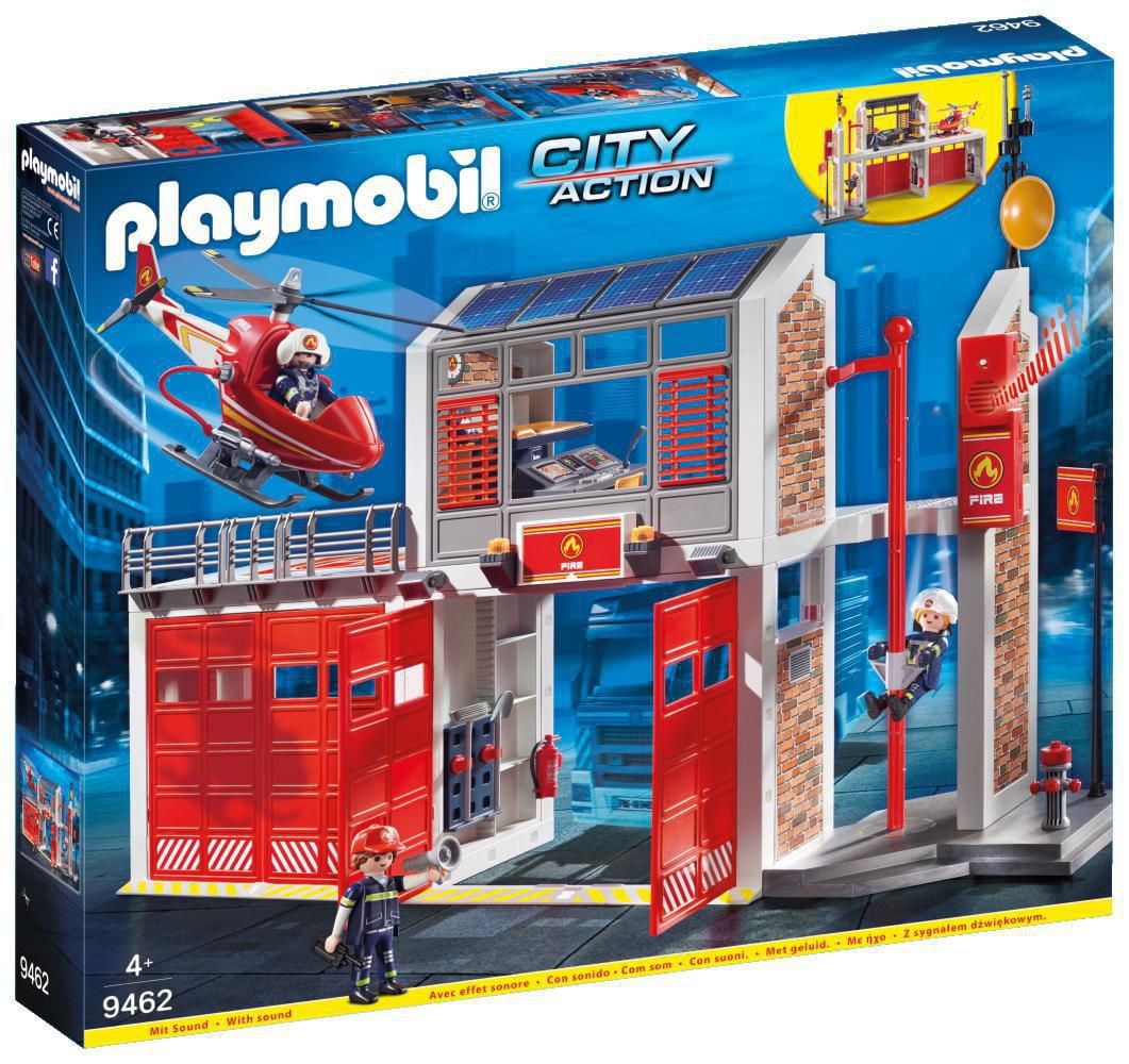 Playmobil Caserne de pompiers avec hélicoptère 9462