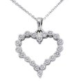 thumbnail image 1 of 1ct Diamond Heart Shaped Pendant 14K White Gold New, 1 of 1