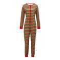 thumbnail image 1 of FOCUSNORM Christmas Family Matching Nightwear, Combinaison à Manches Longues à Col Rond et Rayures, 1 of 6