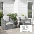 thumbnail image 2 of Outsunny Outdoor Chair Cushions with Backrest for Garden Patio, Light Grey, 2 of 10