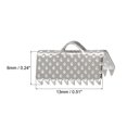 thumbnail image 2 of Unique Bargains 300Pack Ribbon Crimp Clamp Ends 13mm Cord End Clasp for DIY Craft Silver Tone, 2 of 7