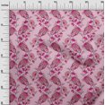 thumbnail image 2 of oneOone Silk Tabby Fabric Leaves|Floral & Paisley Block Printed Fabric 1 Yard 42 Inch Wide, 2 of 4