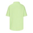 thumbnail image 4 of zanvin Hauts Chemise Décontractée pour Homme à Boutons, Été, Coupe Ajustée, Manches Courtes, Vert, G, 4 of 5
