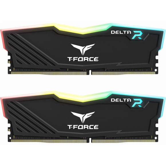 Team T-Force Delta RGB 32GB (2 x 16GB) 288-Pin PC RAM DDR4 3600 (PC4 28800) Desktop Memory Model TF3D432G3600HC18JDC01