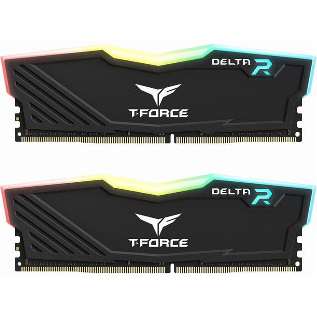 Team T-Force Delta RGB 32GB (2 x 16GB) 288-Pin PC RAM DDR4 3600 (PC4 28800) Desktop Memory Model TF3D432G3600HC18JDC01