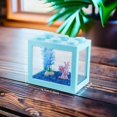 thumbnail image 4 of SUTENGDA Betta Fish Tanks  Aquarium Tanks  Stackable Mini Fish Tank Aquarium Tank Kit  3/5 Gallon Rectangular Fish Bowl with Aquarium Gravel Decoration  Cube Tank for Seaweed Balls Sea Mo, 4 of 5