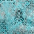 thumbnail image 1 of oneOone Cotton Poplin Turquoise Green Fabric Abstracts Craft Projects Decor Fabric Printed By The Yard 42 Inch Wide, 1 of 4
