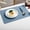 Blue-As shows, variant on Faux Leather Placemats, Round Table Mats for Kitchen & Dining, Non-Slip Insulated Heat Resistant Design, Yellow/Green/Blue/Black/Brown/Pink, Durable Dining Decor for Home & Kitchen