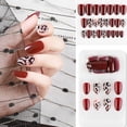 thumbnail image 4 of relayinert False Nail Removable Wearable Simple to Apply Smooth Surface Various Shapes Fake Fingernail Strong Viscosity Charming Paster 26, 4 of 9