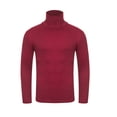 thumbnail image 1 of EGNMCR T-Shirt à Enfiler pour Homme, T-Shirt de Base, Mode Hiver, Décontracté, Couleur Unie, Col Roulé Extensible, Chandails, Blouse, Hauts, Chaud, Manches Longues, T-Shirt, 1 of 5