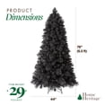 thumbnail image 3 of Home Heritage Snowdrift 6.5 Ft Pre-Lit Artificial Christmas Holiday Tree, Black, 3 of 9