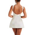 thumbnail image 2 of Robe Corset Blanche de Collation des Grades pour Femme - Robe Courte Fluide d'Été, Design Uni, 2 of 8