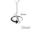 thumbnail image 3 of sport skiing with skis ski pole rotatable keyholder disc accessories chain clip, 3 of 3