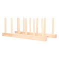 thumbnail image 2 of Bamboo Dish Plate, Dish Rack Pine Wood Environmental Friendly Lightweight Portable  For Kitchen For Dinning Room 5 Grids 23cm,5 Grids 28cm,3 Grids 18cm, 2 of 8