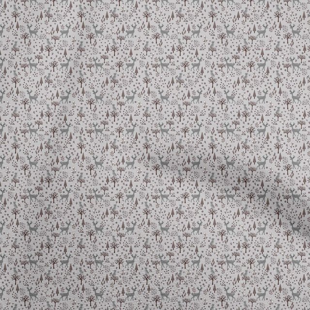 oneOone Rayon Gray Fabric Animal Sewing Material Print Fabric By The Yard 56 Inch Wide