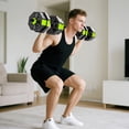 thumbnail image 2 of Soozier 6-in-1 Adjustable Dumbbell Set, 44lbs Free Weights Set, Green, 2 of 10