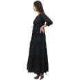 thumbnail image 2 of Bimba Robe Maxi d'Été en Coton à Manches 3/4 pour Femme, Taille à Cordon, 2 of 8