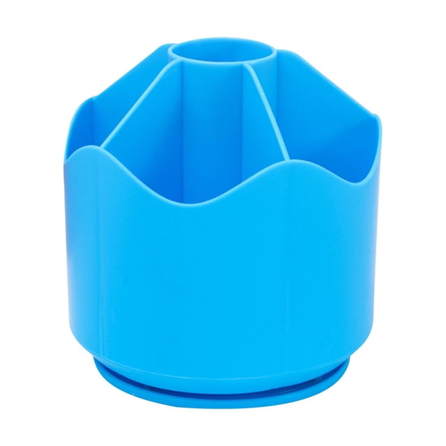 Kbndieu Rotatable Pencil Holder Pencil Case on Rotating Table - 6 Compartment Pencil Case for School Office, Cosmetic Storage Home Essentials
