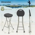thumbnail image 3 of Costway 2 Pcs Tabourets Pliants Portatifs Tabouret de Pêche Léger avec 330 Lb Limité, 3 of 7