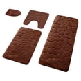 thumbnail image 2 of Dvkptbk Coffee Bathroom Rugs Bath Mat Set 4 Pieces, Memory Foam Bath Mats for Bathroom, Non Slip Extra Soft Absorbent Bath Rugs, Machine Washable & Dry Toilet Shower Mat Bathroom Set, 2 of 7