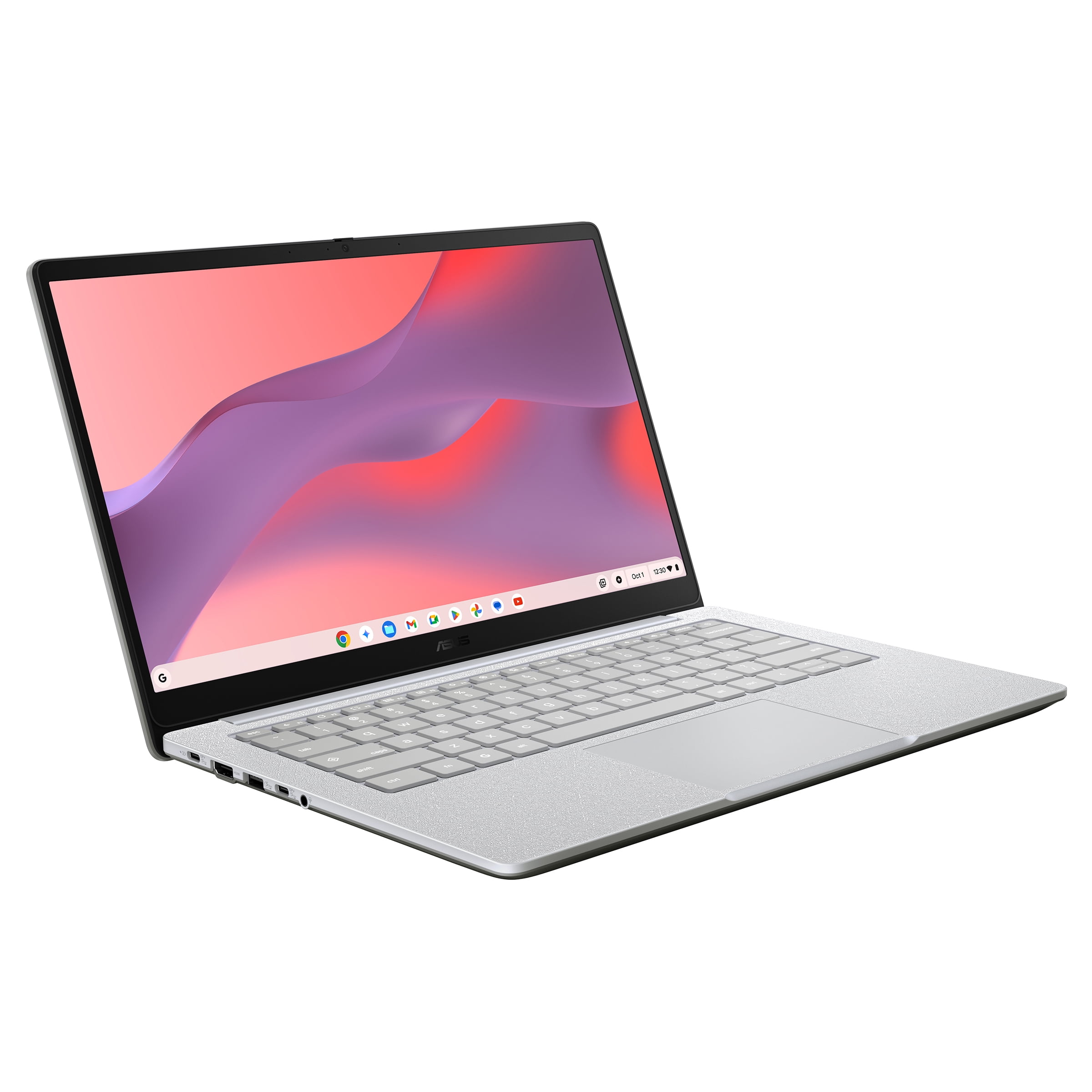 Ordinateur portable ASUS Chromebook CM14, écran FHD (1920 x 1080) 16:9 antireflet de 14 po, pro MediaTek™ Kompanio 540, stockage eMMC de 64 Go, mém de 4 Go, ChromeOS, Pure Grey, CM1405CM4A-WB01-CB