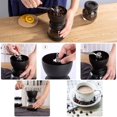 thumbnail image 3 of YOPTOP Coffee Grinder Manual Burr with 2 Glass Jars(11oz Each)  Hand Bean Coffee Grinder Mill with Ceramic Burr  Hand Crank/Handheld Coffee Grinder Small Portable with Brush/Spoon for Camping, 3 of 9