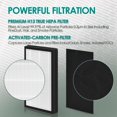 thumbnail image 5 of Idylis Air Purifier Replacement Filter C for Filtrete and Idylis IAP-10-200 IAP10200 [C+C] IAP-10-280 IAP10280 [C+D] Air Purifier with Idylis Air Filters IAF-H-100C 2 HEPA & 2 Extra Carbon Pre-filter, 5 of 5