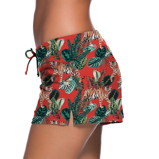 Bas de Maillot de Bain à Taille pour Femme, Shorty de Natation (2TG, Vert