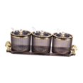 thumbnail image 2 of 3 Pieces Stylish Simple Condiment Canisters Pots Set with Spoon Lid and Base Black, 2 of 8