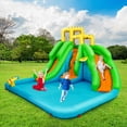 thumbnail image 4 of Gymax Kids Inflatable Water Park Bounce House 2 Slide w/Climbing Wall, 4 of 6