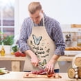 thumbnail image 1 of Special Offer! Easter Home Printing Linen Imitation Apron Kitchen Fouling Multi Functional Apron, 1 of 3