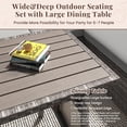 thumbnail image 4 of AECOJOY 7 Piece Patio Furniture Set with 43" Fire Pit Table, Outdoor Wicker Rattan Sectional Sofa Set with Ottoman and Cushions, Grey, 4 of 8