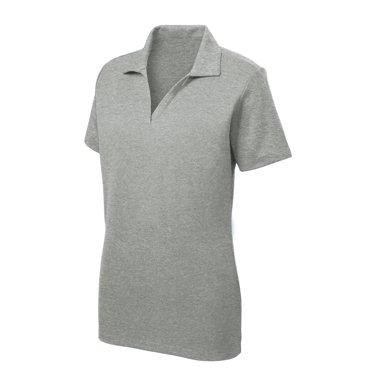 Gravity Threads Polo en Maille de Course pour Femmes - Gris Chiné - Moyen