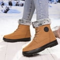 thumbnail image 3 of Mepaouo Bottes d'Hiver pour Femmes à la Cheville, Imperméables, à Lacets, Bottillons de Randonnée Antidérapants, Chaussures de Marche d'Extérieur, 3 of 7