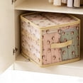 thumbnail image 4 of Todaioua Squirrel Pattern Foldable Storage Box with Lid - Fabric Closet Organizer Bin for Sweaters Blankets Pants, Large Capacity Collapsible Wardrobe Bedroom Container, 4 of 6
