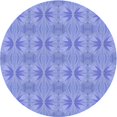 thumbnail image 1 of Ahgly Company Machine Washable Indoor Round Transitional Day Sky Blue Area Rugs, 7' Round, 1 of 7