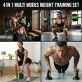 thumbnail image 3 of YUSAZENS 88LB Polygonal Sand Filled Four In One Dumbbell Adjustable Kettlebell Combo Home Strength Training Gear Green, 3 of 8