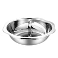 thumbnail image 2 of simhoa Stainless Steel Shabu Shabu Hot Pot Cooking Pot with Divider Multipurpose Double Favor Soup Cookware for Restaurant Household S, 2 of 8