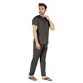 thumbnail image 2 of Inkmeso Solid Nightwear Set For Mens Tshirt And Pants Pajama Set Short Sleeve Pjs Loungewear Set, 2 of 8
