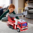 thumbnail image 3 of Fire Engine Toy ,Fire Truck Toy ,Inertial Cars ,Emergency Rescue Truck with Lights and Sounds，Educational, 3 of 7