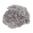 thumbnail image 3 of Chapeau Court Afro, Gris Noir Cheveux Courts Doux Remplacement Résistant à la Chaleur Synthétique Ajustable avec Frange pour Rendez-Vous, 3 of 8