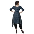 thumbnail image 4 of Moomaya Asymmetric Kurti With Pant Indian Tunic Tops Printed Kurti Set For Women, 4 of 6