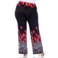thumbnail image 4 of White Mark Women's Plus Size Printed Palazzo Pants, Redpeacock, 1XL, 4 of 5