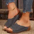 thumbnail image 3 of Womens Wedge Orthopedic Sandals 2025 Comfortable Leather Arch Support Orthotic Platform Walking Dress Slip on, 3 of 7