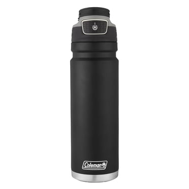 Bouteille d’eau Coleman FreeFlow, 709 mL (24 oz), acier inoxydable, couvercle Autoseal, noir