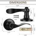 thumbnail image 4 of Privacy Door Handles Door Levers Privacy Door Lock Satin Nickel Stainless Steel Door Handles Indoor with Lock Keyless Door Knobs for Interior Bed/Bathroom Doors, 4 of 7