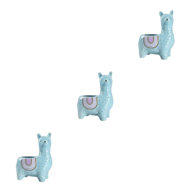 Wweixi 1/2/3 Animal Shape Pots Durable Materials For In Garden For Small Spaces Eco-friendly Crooked Head skyblue 3PCS